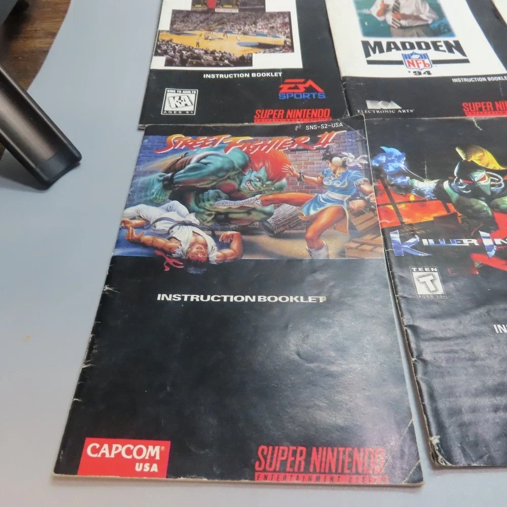 Lot Of 6 Super Nintendo SNES Instructions‎ Manual Booklets